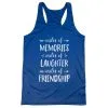 Women's Racerback Performance Tank Top - Miles Of Friendship Mantra