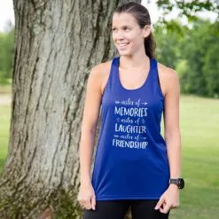 Women's Racerback Performance Tank Top - Miles Of Friendship Mantra -goneforarun Sales 2023 tr 43942 ROYAL MODEL