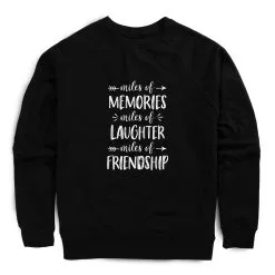 Running Raglan Crew Neck Pullover - Miles Of Friendship Mantra -goneforarun Sales 2023 tr 43944 BLACK MAIN
