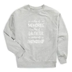 Running Raglan Crew Neck Pullover - Miles Of Friendship Mantra -goneforarun Sales 2023 tr 43944 HEATHERGRAY MAIN
