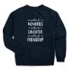 Running Raglan Crew Neck Pullover - Miles Of Friendship Mantra