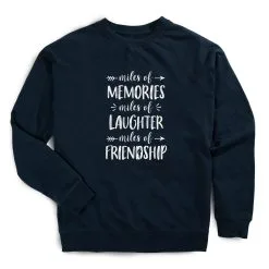 Running Raglan Crew Neck Pullover - Miles Of Friendship Mantra