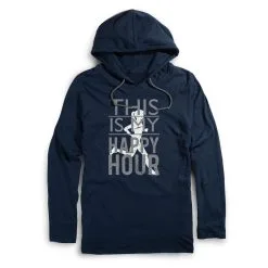 Women's Running Lightweight Hoodie - This Is My Happy Hour -goneforarun Sales 2023 tr 43977 NAVY MAIN