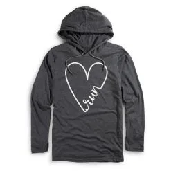 Women's Running Lightweight Hoodie - Run With Love -goneforarun Sales 2023 tr 44148 GRAY MAIN
