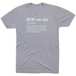 Running Short Sleeve T-Shirt - RUNnesia -goneforarun Sales 2023 tr 44328 GRAY FLAT