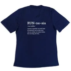 Women's Short Sleeve Tech Tee - RUNnesia -goneforarun Sales 2023 tr 44330 NAVY MAIN