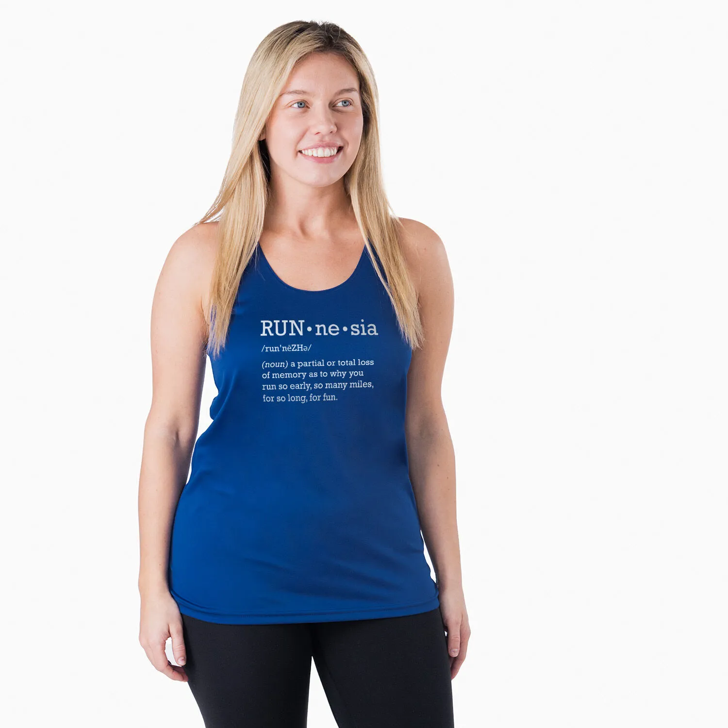 Women's Racerback Performance Tank Top - RUNnesia 4 Women's Racerback Performance Tank Top - RUNnesia - Image 2