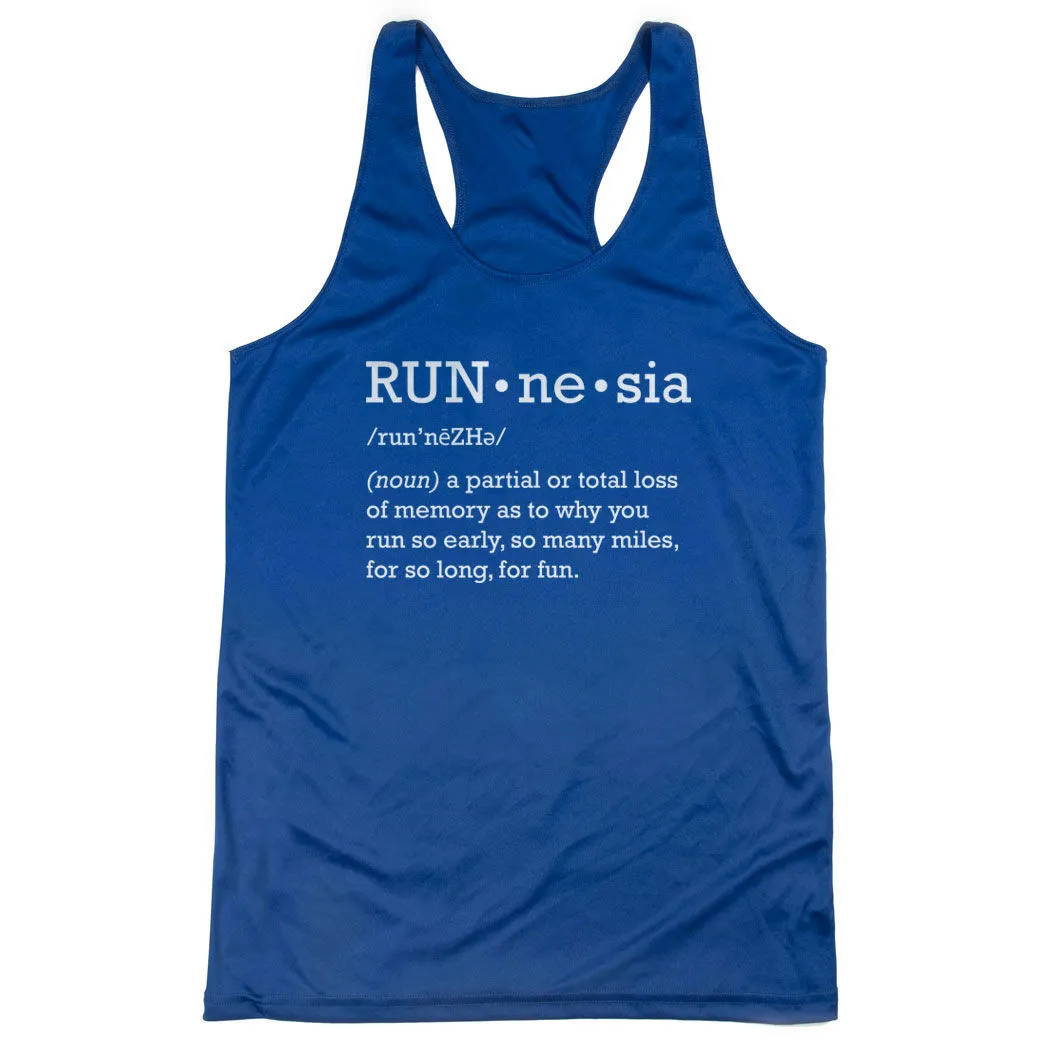 Women's Racerback Performance Tank Top - RUNnesia 3 Women's Racerback Performance Tank Top - RUNnesia