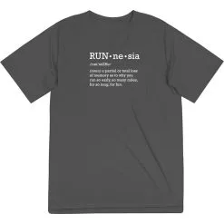 Men's Running Short Sleeve Performance Tee - RUNnesia -goneforarun Sales 2023 tr 44333 GRAPHITE MAIN