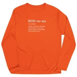 Men's Running Long Sleeve Performance Tee - RUNnesia -goneforarun Sales 2023 tr 44334 ORANGE MAIN
