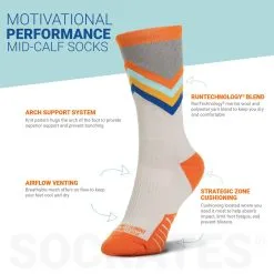 Socrates® Mid-Calf Performance Socks - Follow Your Inner Compass -goneforarun Sales 2023 tr 44337 DETAILS