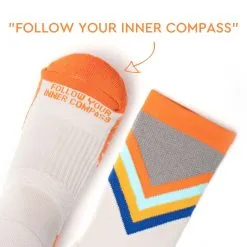 Socrates® Mid-Calf Performance Socks - Follow Your Inner Compass -goneforarun Sales 2023 tr 44337 QUOTE