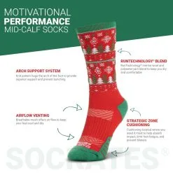Socrates® Mid-Calf Performance Socks - Season Of Awesome -goneforarun Sales 2023 tr 44338 DETAILS