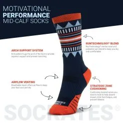 Socrates® Mid-Calf Performance Socks - Strong & Courageous -goneforarun Sales 2023 tr 44339 DETAILS