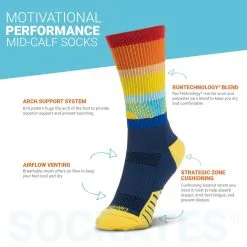 Socrates® Mid-Calf Performance Socks - Carpe Diem -goneforarun Sales 2023 tr 44340 DETAILS