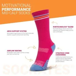 Socrates® Mid-Calf Performance Socks - She Believed She Could 12 Socrates® Mid-Calf Performance Socks - She Believed She Could -goneforarun Sales 2023 tr 44342 DETAILS