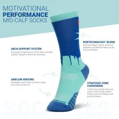 Socrates® Mid-Calf Performance Socks - City Of Dreams -goneforarun Sales 2023 tr 44346 DETAILS