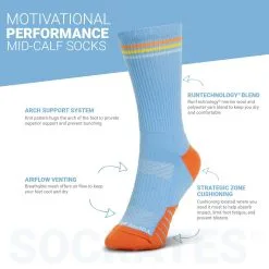 Socrates® Mid-Calf Performance Socks - You're Awesome -goneforarun Sales 2023 tr 44347 DETAILS