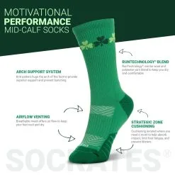Socrates® Mid-Calf Performance Socks - Lucky -goneforarun Sales 2023 tr 44352 DETAILS