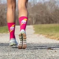 Socrates® Mid-Calf Performance Socks - Bad Ass (Pink) -goneforarun Sales 2023 tr 44353 LIFESTYLE BACK