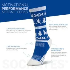Socrates® Mid-Calf Performance Socks - Tis The Season 12 Socrates® Mid-Calf Performance Socks - Tis The Season -goneforarun Sales 2023 tr 44354 DETAILS