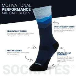 Socrates® Mid-Calf Performance Socks - Go Confidently -goneforarun Sales 2023 tr 44356 DETAILS