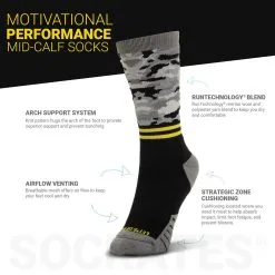 Socrates® Mid-Calf Performance Socks - Let's Do This -goneforarun Sales 2023 tr 44357 DETAILS