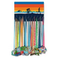 Running Large Hooked On Medals Hanger - Triathlon -goneforarun Sales 2023 tr 44376 FULLVIEW