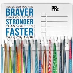 Running Large Hooked On Medals Hanger - Dry Erase PRs