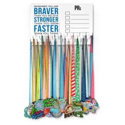Running Large Hooked On Medals Hanger - Dry Erase PRs -goneforarun Sales 2023 tr 44378 FULLVIEW