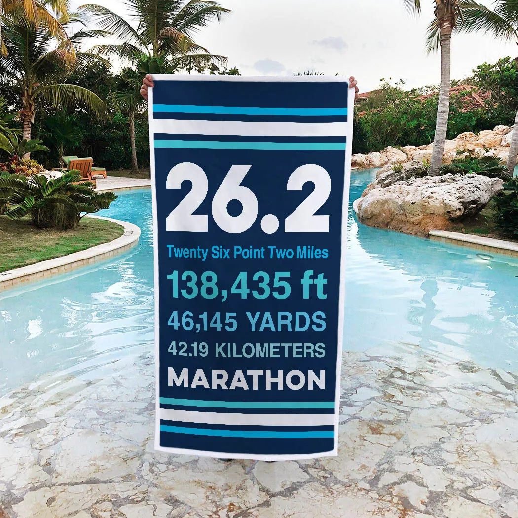 Running Premium Beach Towel - 26.2 Math Miles 4 Running Premium Beach Towel - 26.2 Math Miles - Image 2