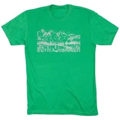 Running Short Sleeve T-Shirt - Ultra Runner Sketch -goneforarun Sales 2023 tr 44404 GREEN FLAT