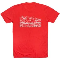 Running Short Sleeve T-Shirt - Ultra Runner Sketch -goneforarun Sales 2023 tr 44404 RED FLAT