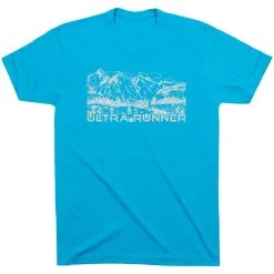 Running Short Sleeve T-Shirt - Ultra Runner Sketch -goneforarun Sales 2023 tr 44404 TURQUOISE FLAT