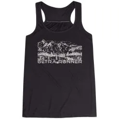 Flowy Racerback Tank Top - Ultra Runner Sketch