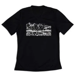 Women's Short Sleeve Tech Tee - Ultra Runner Sketch -goneforarun Sales 2023 tr 44407 BLACK MAIN