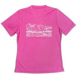 Women's Short Sleeve Tech Tee - Ultra Runner Sketch -goneforarun Sales 2023 tr 44407 PINK MAIN