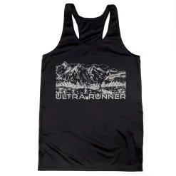 Women's Racerback Performance Tank Top - Ultra Runner Sketch