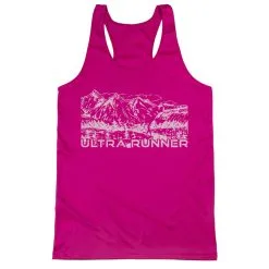 Women's Racerback Performance Tank Top - Ultra Runner Sketch -goneforarun Sales 2023 tr 44408 PINK MAIN