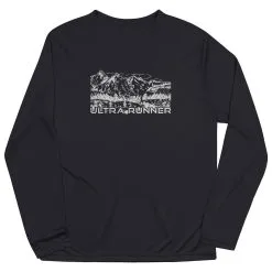 Men's Running Long Sleeve Performance Tee - Ultra Runner Sketch