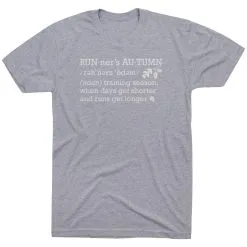 Running Short Sleeve T-Shirt - Runner's Autumn Definition -goneforarun Sales 2023 tr 44415 GRAY FLAT