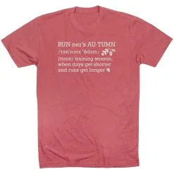 Running Short Sleeve T-Shirt - Runner's Autumn Definition -goneforarun Sales 2023 tr 44415 MAUVE FLAT