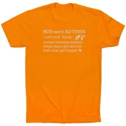 Running Short Sleeve T-Shirt - Runner's Autumn Definition -goneforarun Sales 2023 tr 44415 ORANGE FLAT