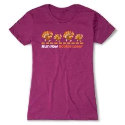 Women's Everyday Runners Tee - Run Now Gobble Later Turkeys -goneforarun Sales 2023 tr 44443 LUSHBERRY FLAT
