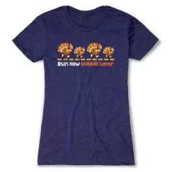 Women's Everyday Runners Tee - Run Now Gobble Later Turkeys -goneforarun Sales 2023 tr 44443 STORMINDIGO FLAT