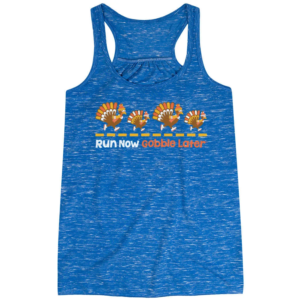 Flowy Racerback Tank Top - Run Now Gobble Later Turkeys 7 Flowy Racerback Tank Top - Run Now Gobble Later Turkeys - Image 5