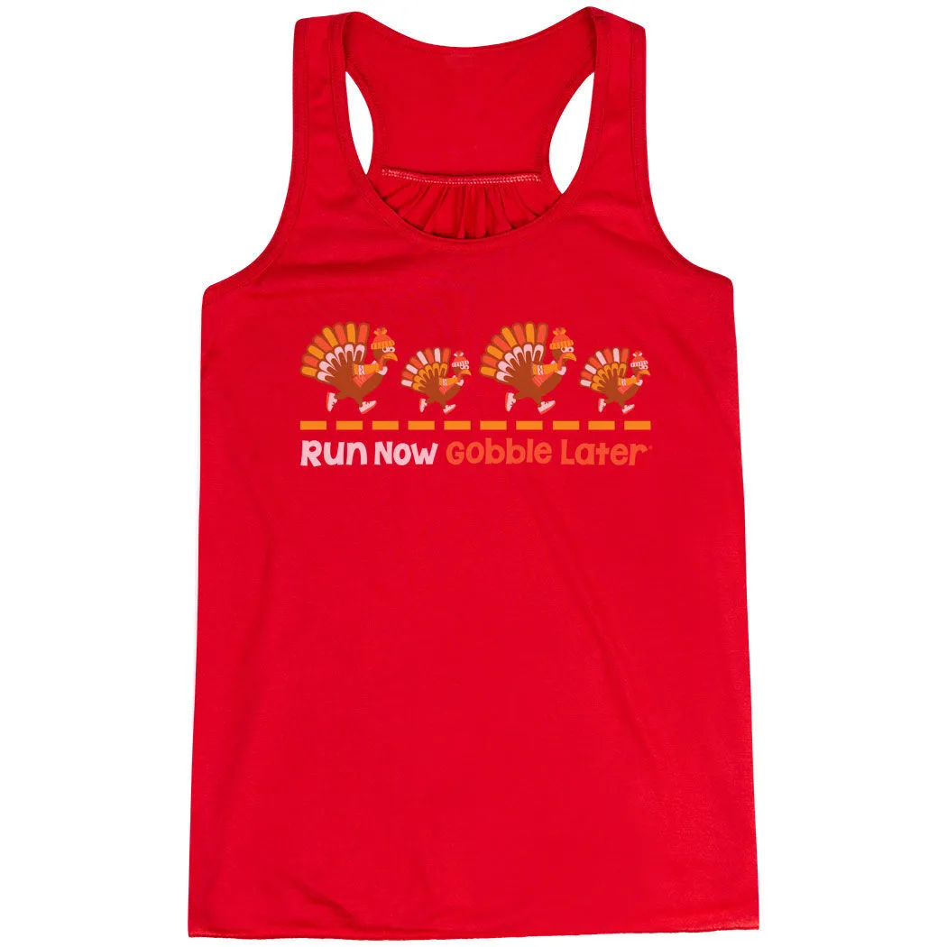 Flowy Racerback Tank Top - Run Now Gobble Later Turkeys 8 Flowy Racerback Tank Top - Run Now Gobble Later Turkeys - Image 6