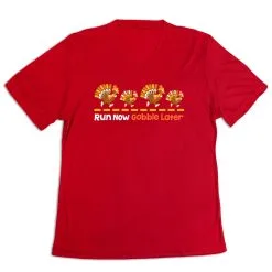 Women's Short Sleeve Tech Tee - Run Now Gobble Later Turkeys -goneforarun Sales 2023 tr 44447 RED MAIN