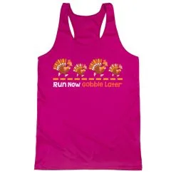 Women's Racerback Performance Tank Top - Run Now Gobble Later Turkeys -goneforarun Sales 2023 tr 44448 PINK MAIN