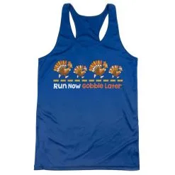 Women's Racerback Performance Tank Top - Run Now Gobble Later Turkeys -goneforarun Sales 2023 tr 44448 ROYAL MAIN